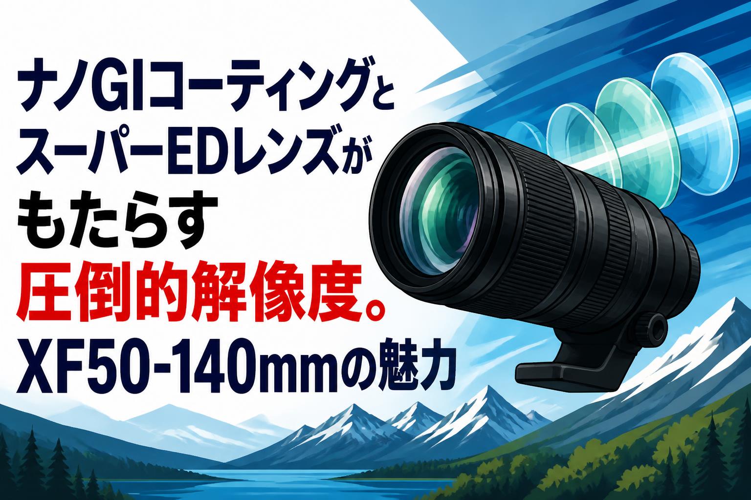 ナノGIコーティングとスーパーEDレンズがもたらす圧倒的解像度。XF50-140mmの魅力