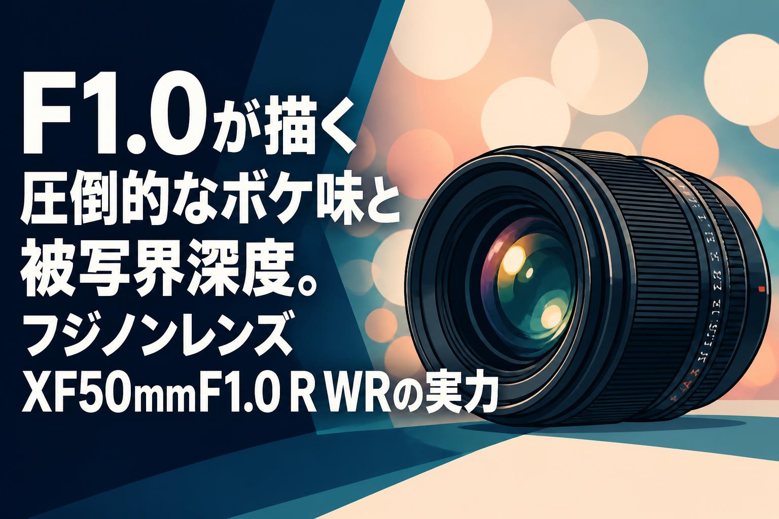 F1.0が描く圧倒的なボケ味と被写界深度。フジノンレンズXF50mmF1.0 R WRの実力