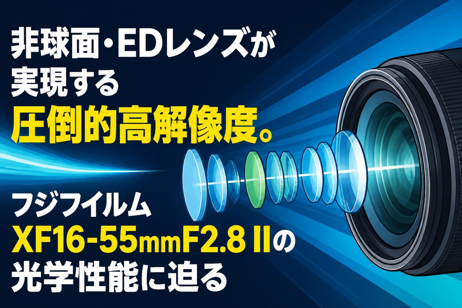 非球面・EDレンズが実現する圧倒的高解像度。フジフイルムXF16-55mmF2.8 IIの光学性能に迫る