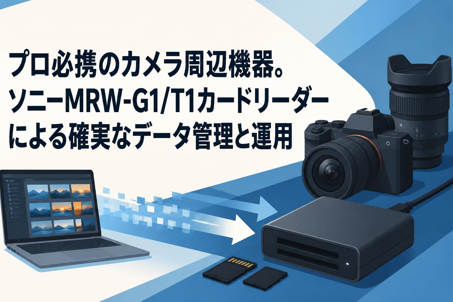プロ必携のカメラ周辺機器。ソニーMRW-G1/T1カードリーダーによる確実なデータ管理と運用