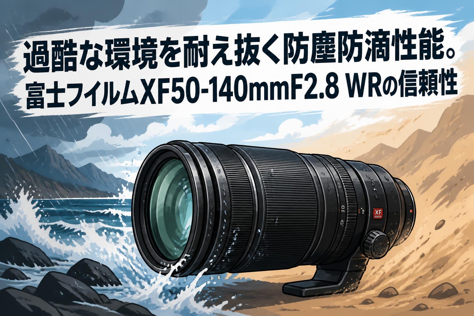 過酷な環境を耐え抜く防塵防滴性能。富士フイルムXF50-140mmF2.8 WRの信頼性