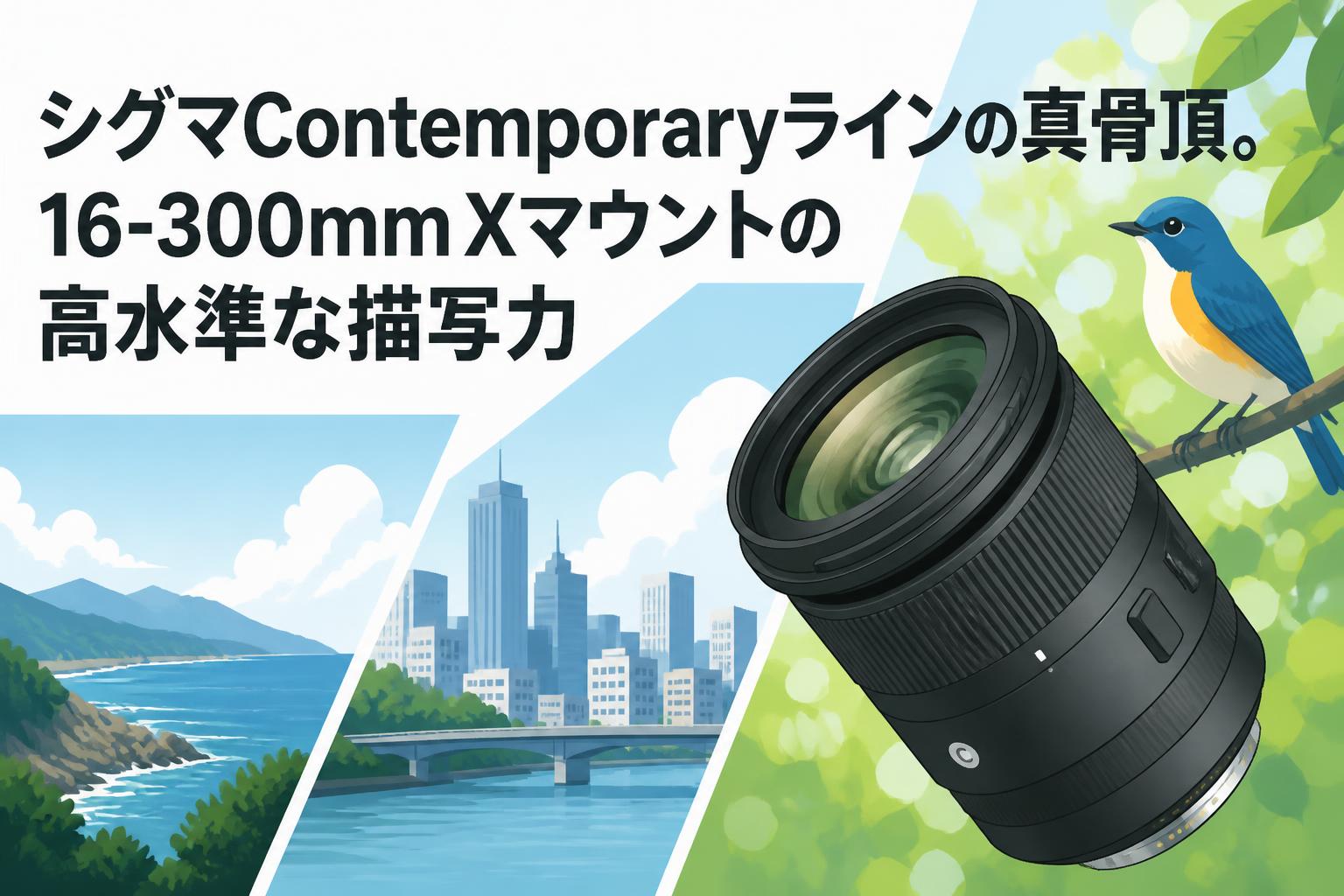 シグマContemporaryラインの真骨頂。16-300mm Xマウントの高水準な描写力