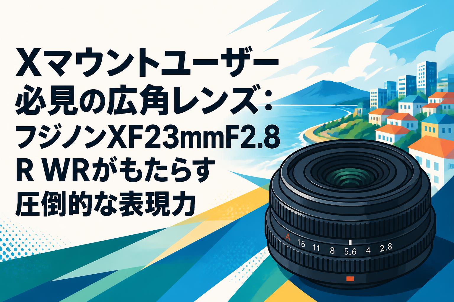 Xマウントユーザー必見の広角レンズ：フジノンXF23mmF2.8 R WRがもたらす圧倒的な表現力
