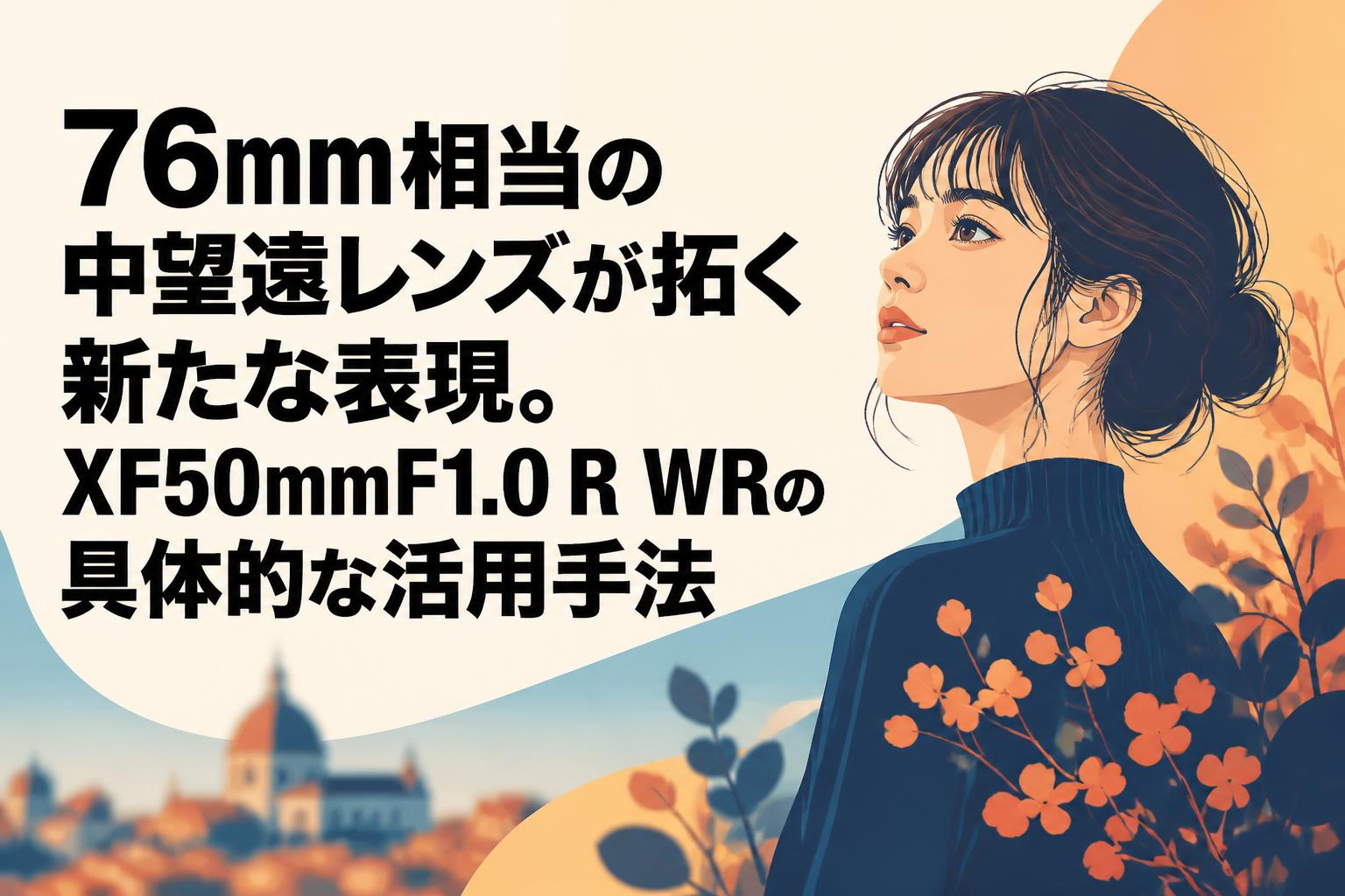 76mm相当の中望遠レンズが拓く新たな表現。XF50mmF1.0 R WRの具体的な活用手法
