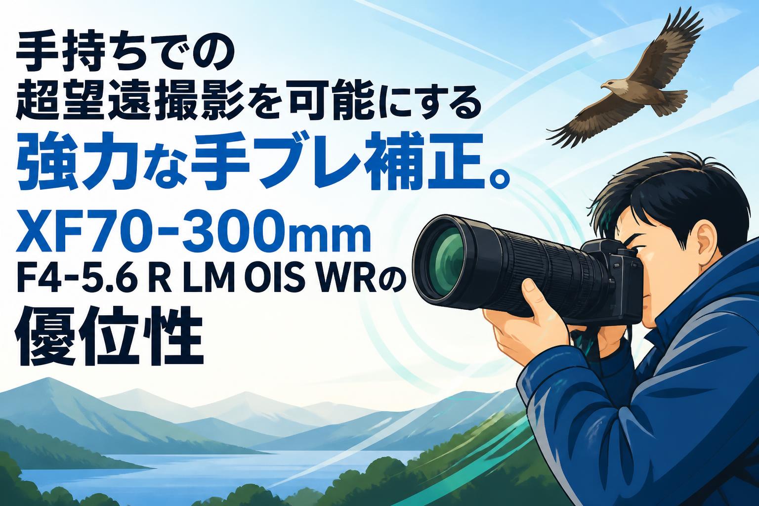 手持ちでの超望遠撮影を可能にする強力な手ブレ補正。XF70-300mm F4-5.6 R LM OIS WRの優位性