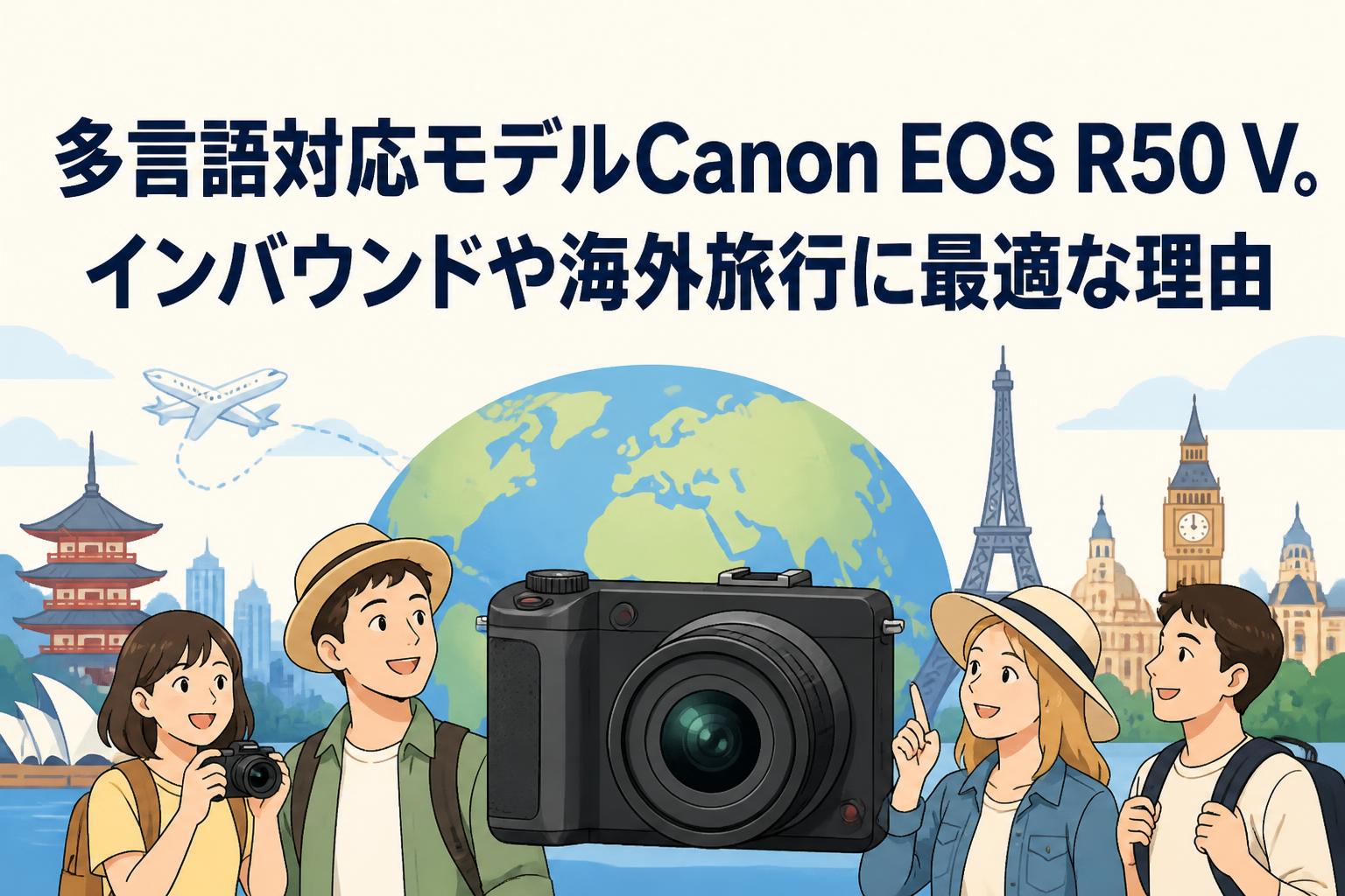 多言語対応モデルCanon EOS R50 V。インバウンドや海外旅行に最適な理由
