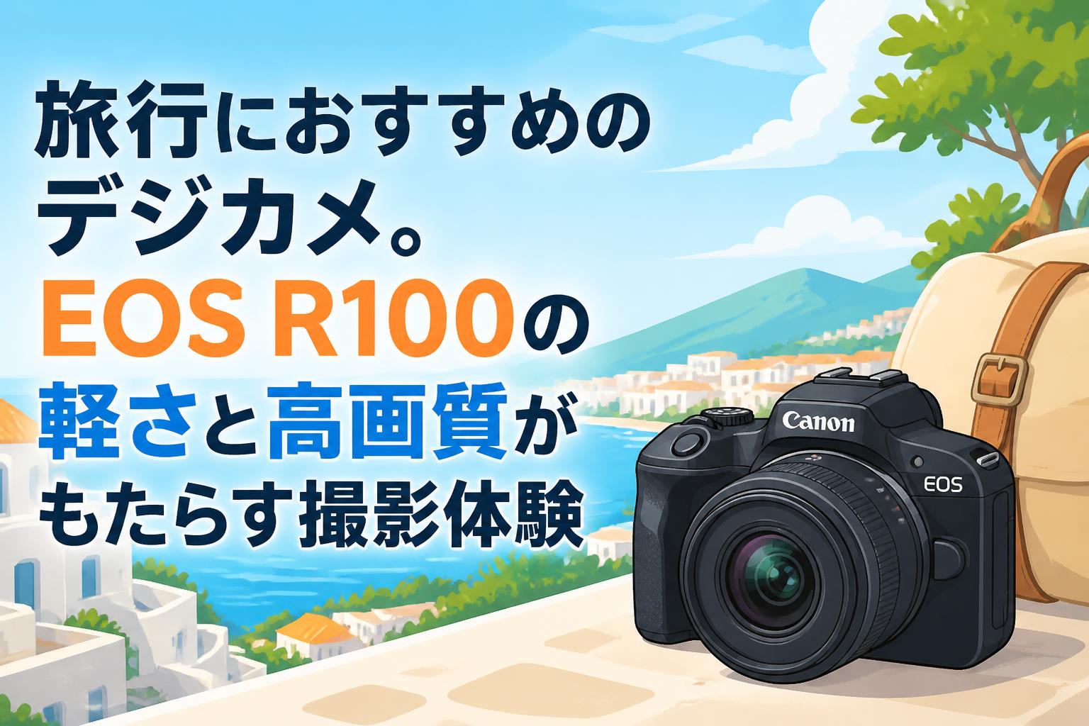 旅行におすすめのデジカメ。EOS R100の軽さと高画質がもたらす撮影体験