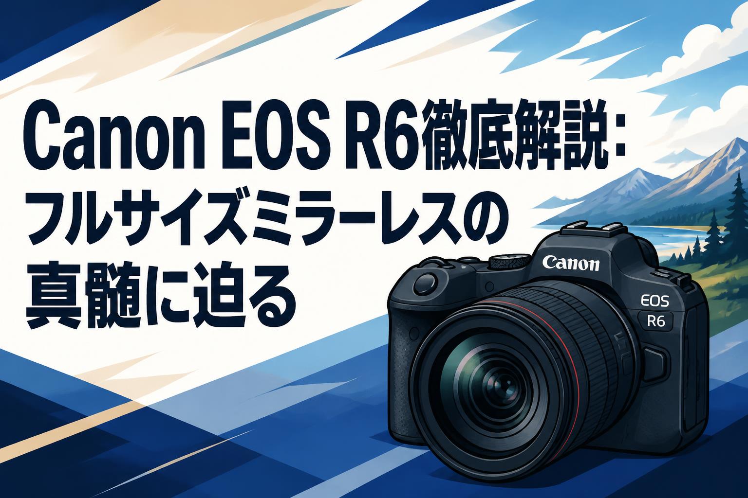 Canon EOS R6徹底解説：フルサイズミラーレスの真髄に迫る