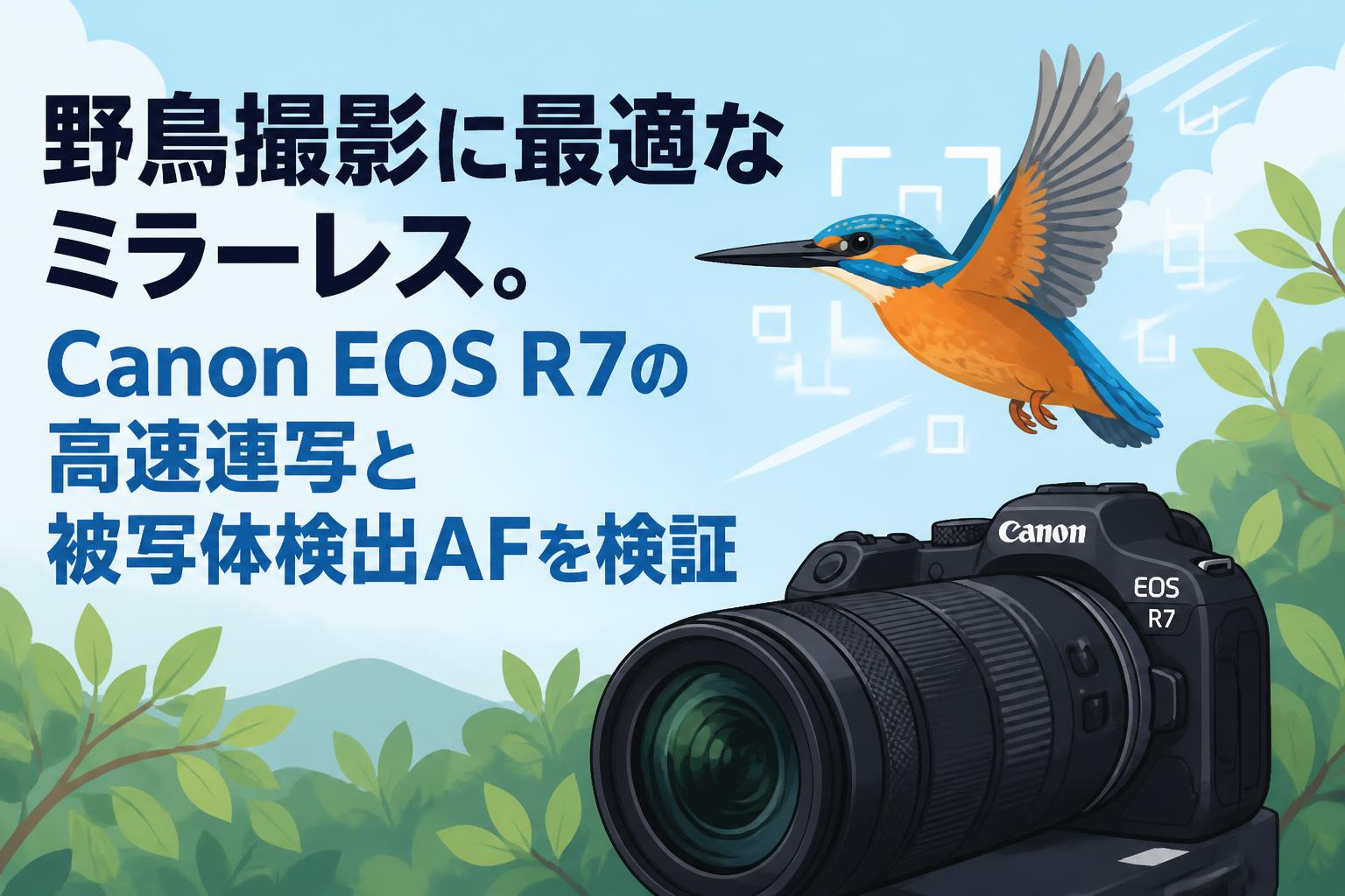 野鳥撮影に最適なミラーレス。Canon EOS R7の高速連写と被写体検出AFを検証