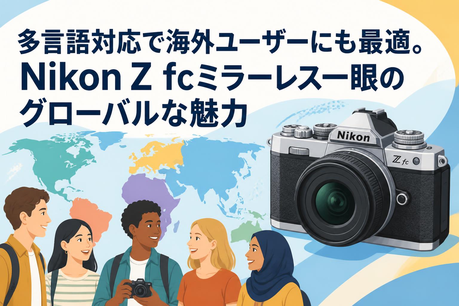 多言語対応で海外ユーザーにも最適。Nikon Z fcミラーレス一眼のグローバルな魅力