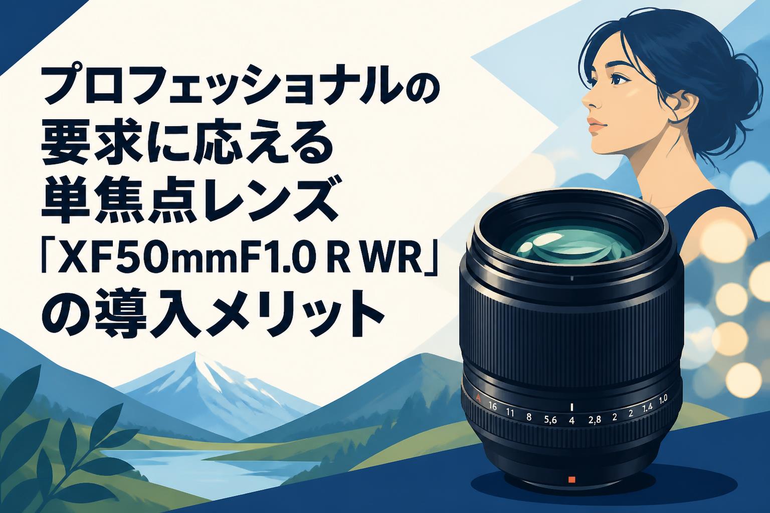 プロフェッショナルの要求に応える単焦点レンズ「XF50mmF1.0 R WR」の導入メリット