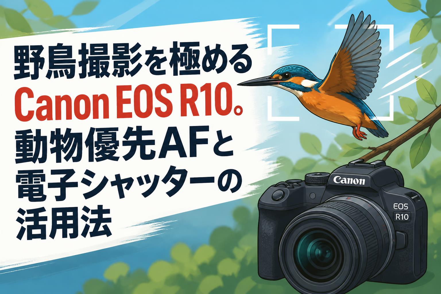 野鳥撮影を極めるCanon EOS R10。動物優先AFと電子シャッターの活用法
