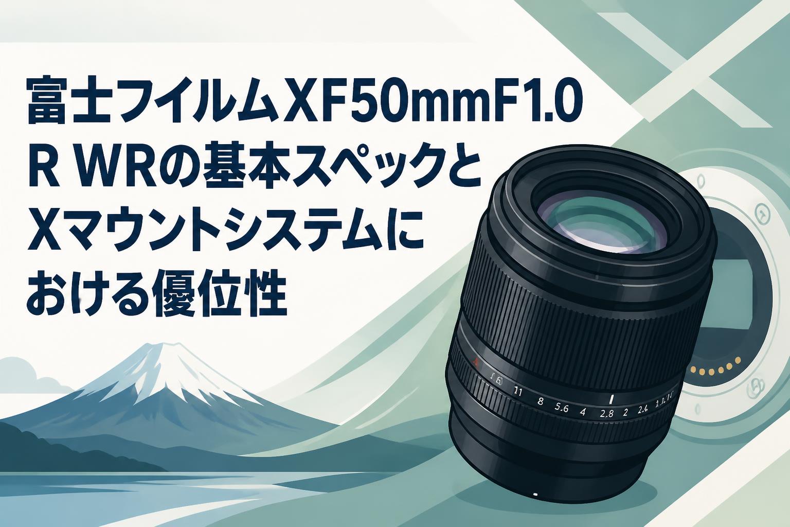 富士フイルムXF50mmF1.0 R WRの基本スペックとXマウントシステムにおける優位性