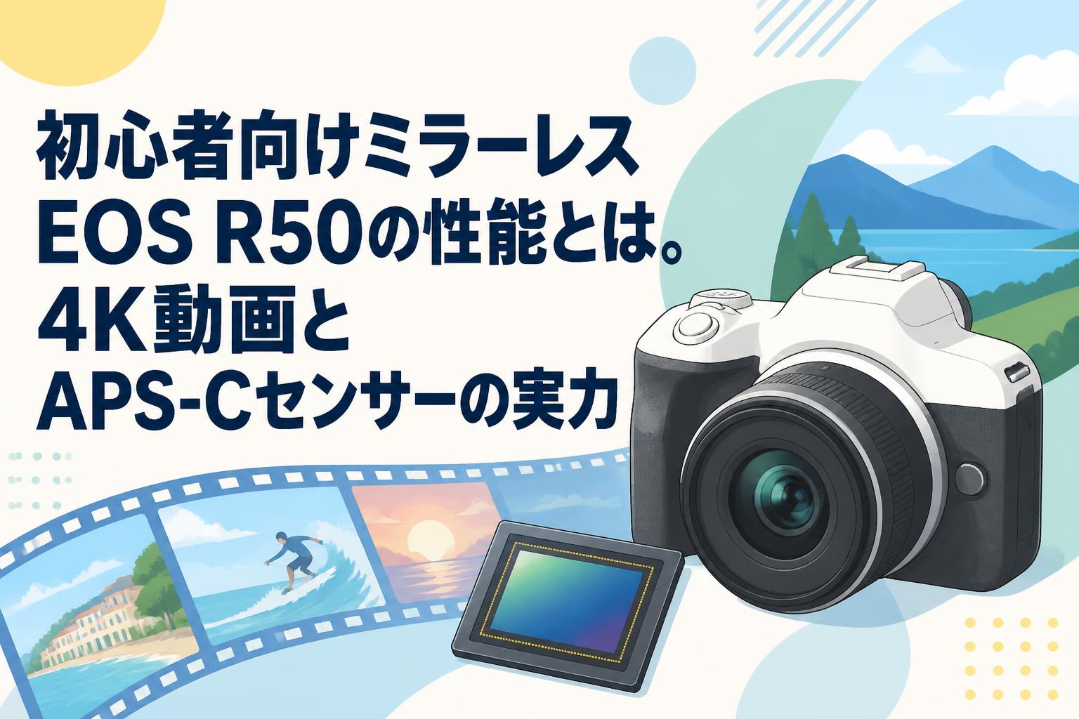 初心者向けミラーレスEOS R50の性能とは。4K動画とAPS-Cセンサーの実力
