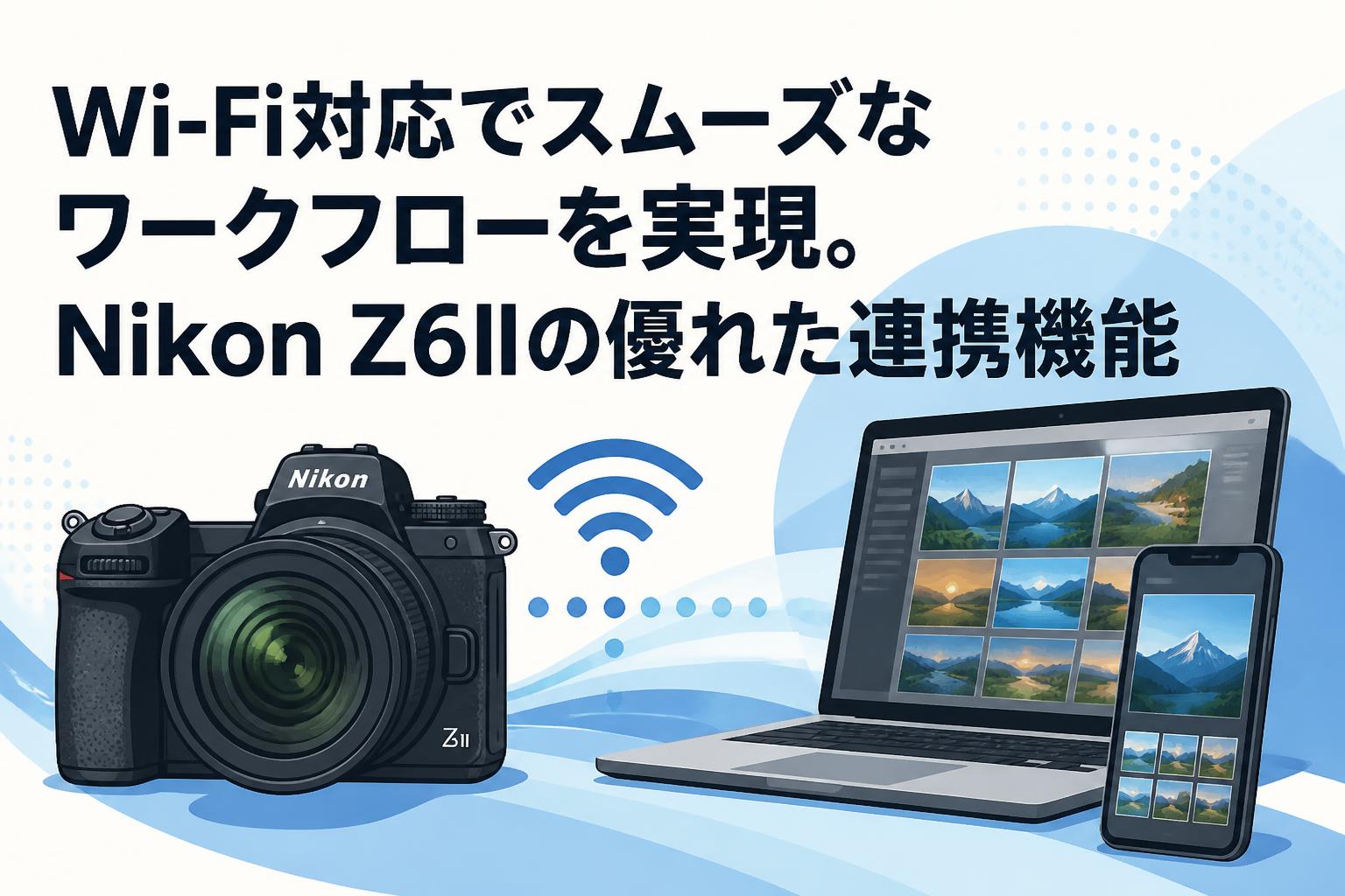 Wi-Fi対応でスムーズなワークフローを実現。Nikon Z6IIの優れた連携機能