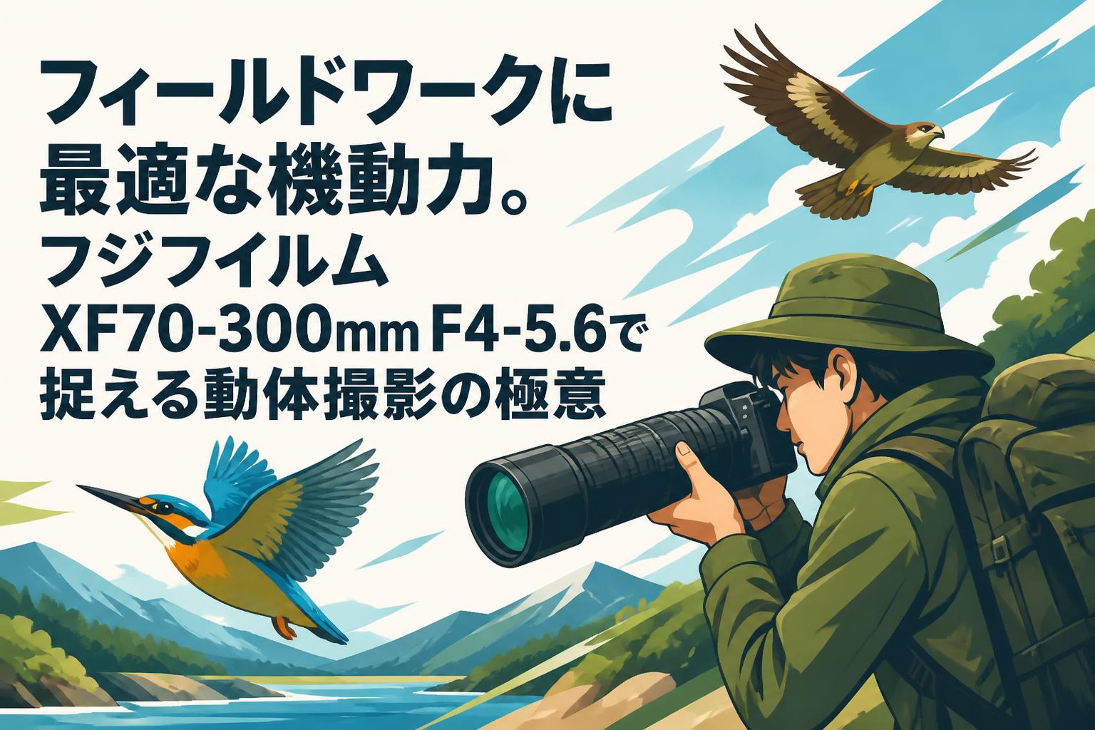 フィールドワークに最適な機動力。フジフイルム XF70-300mm F4-5.6で捉える動体撮影の極意