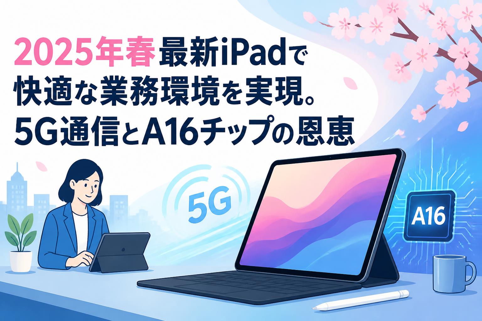 2025年春最新iPadで快適な業務環境を実現。5G通信とA16チップの恩恵