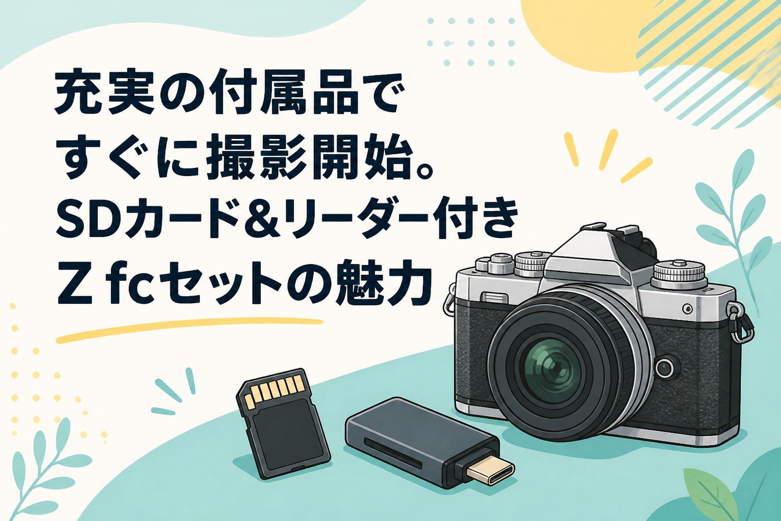 充実の付属品ですぐに撮影開始。SDカード＆リーダー付きZ fcセットの魅力