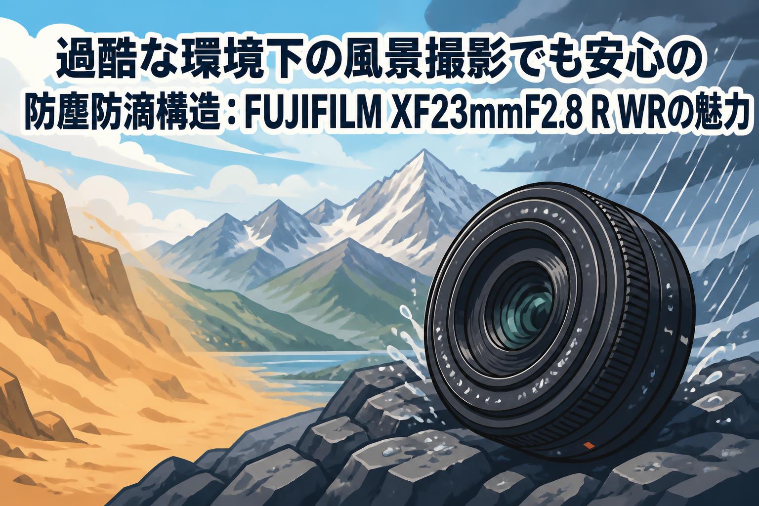 過酷な環境下の風景撮影でも安心の防塵防滴構造：FUJIFILM XF23mmF2.8 R WRの魅力