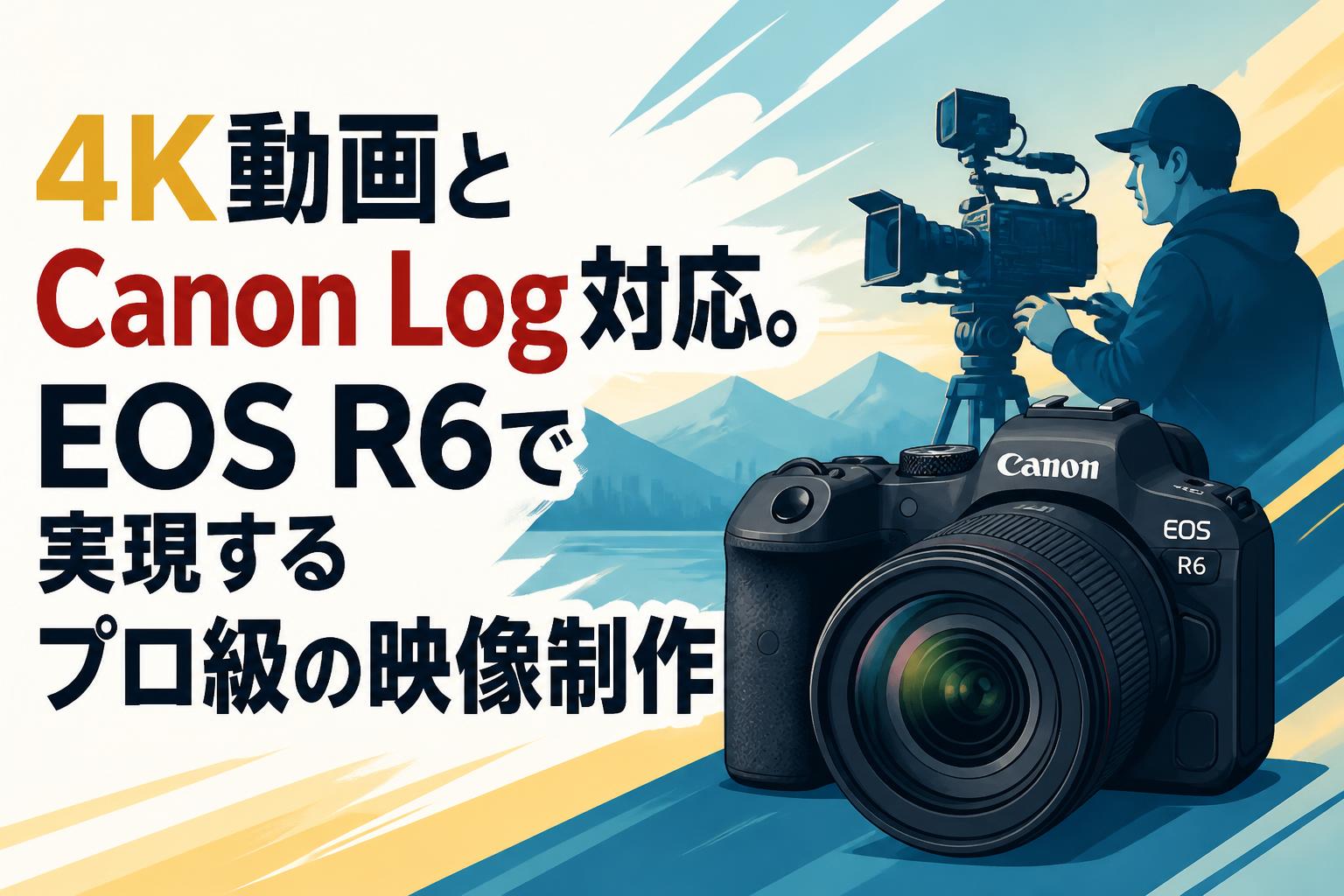 4K動画とCanon Log対応。EOS R6で実現するプロ級の映像制作