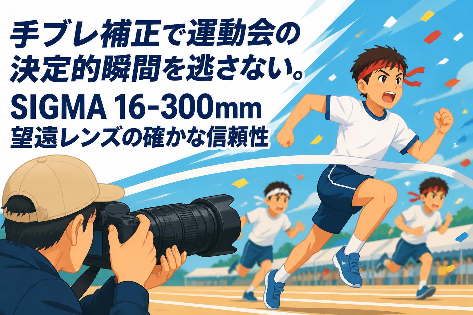 手ブレ補正で運動会の決定的瞬間を逃さない。SIGMA 16-300mm望遠レンズの確かな信頼性