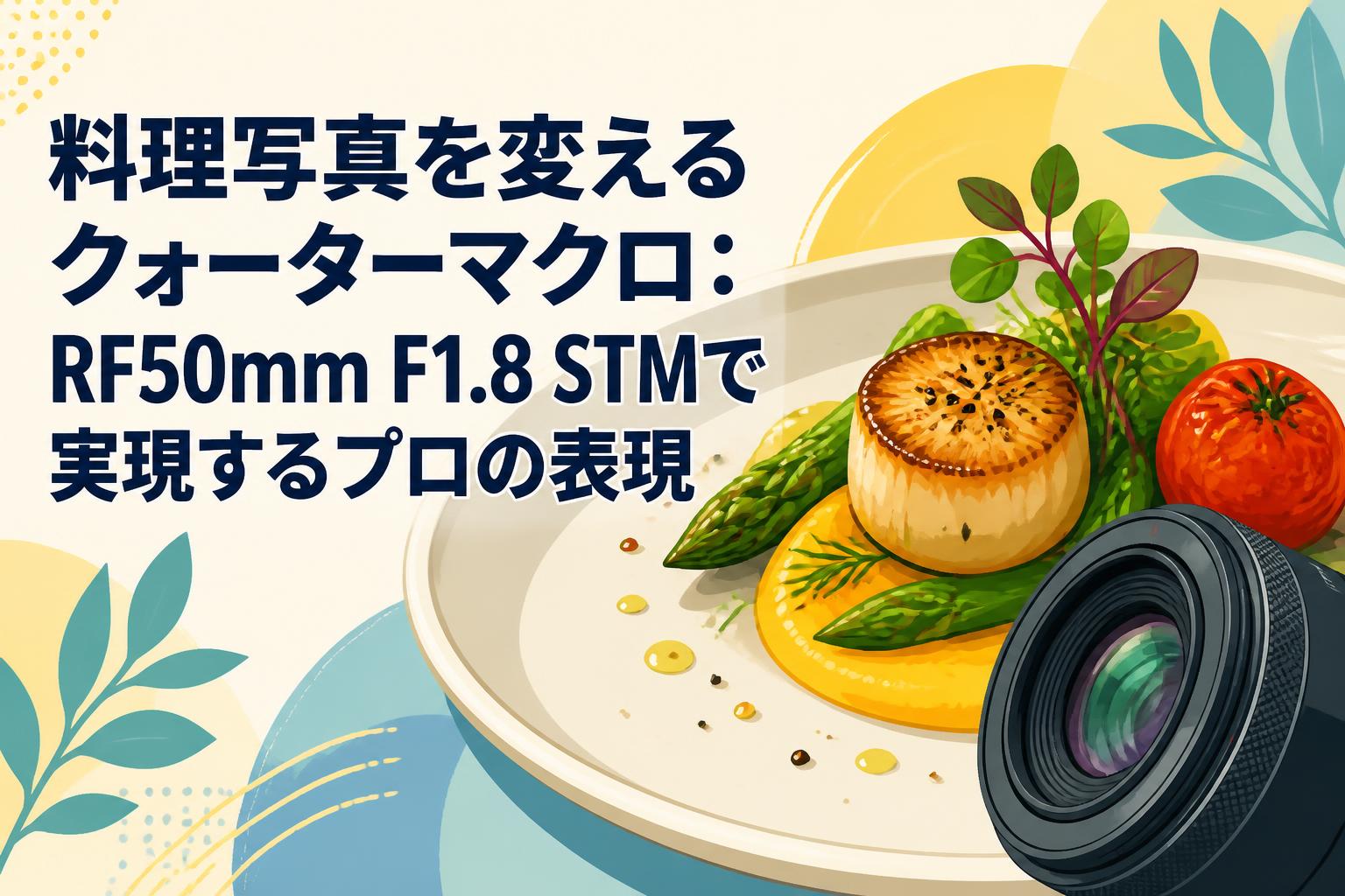 料理写真を変えるクォーターマクロ：RF50mm F1.8 STMで実現するプロの表現