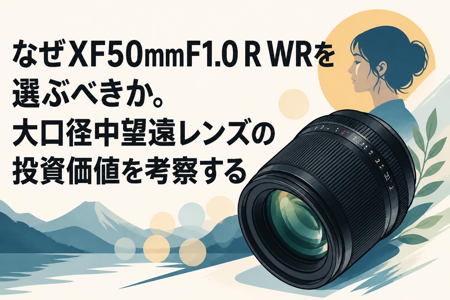 なぜXF50mmF1.0 R WRを選ぶべきか。大口径中望遠レンズの投資価値を考察する