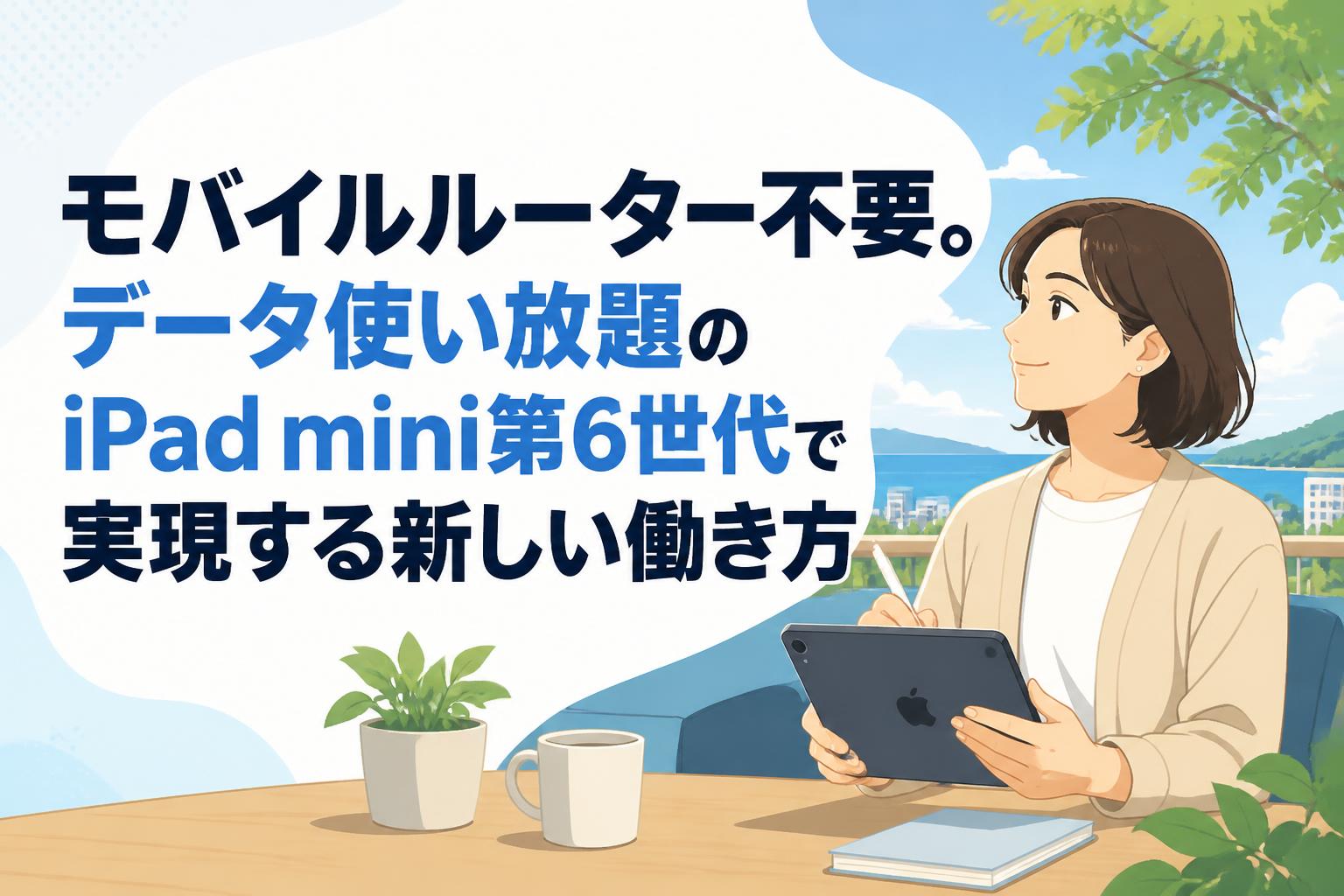 モバイルルーター不要。データ使い放題のiPad mini第6世代で実現する新しい働き方