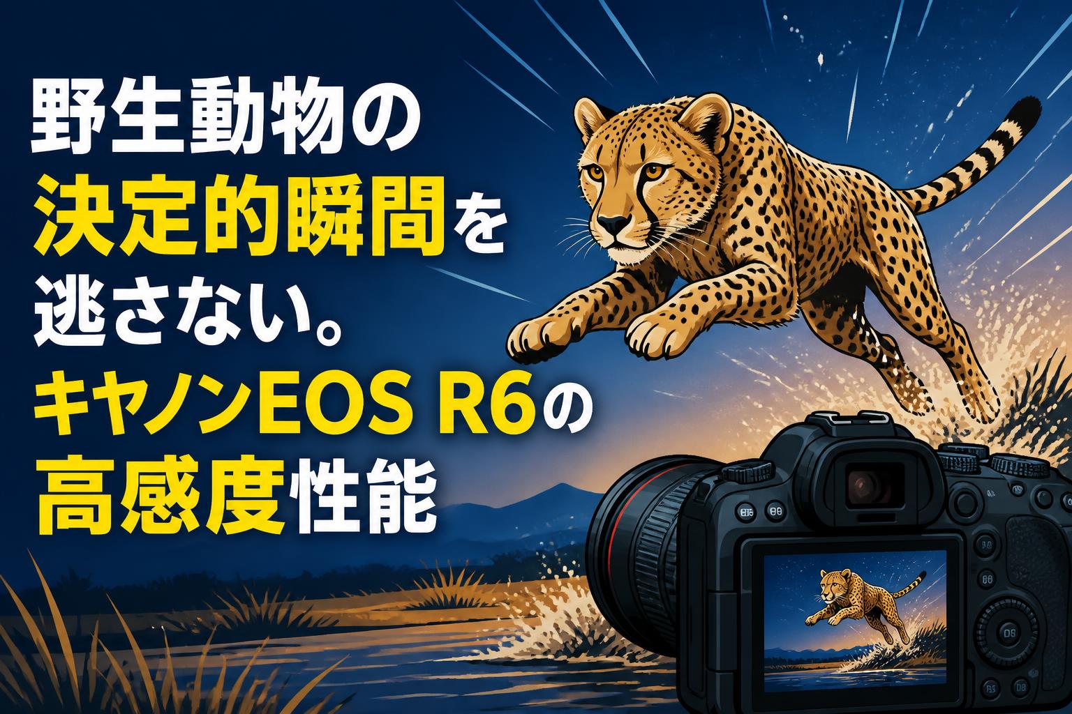 野生動物の決定的瞬間を逃さない。キヤノンEOS R6の高感度性能