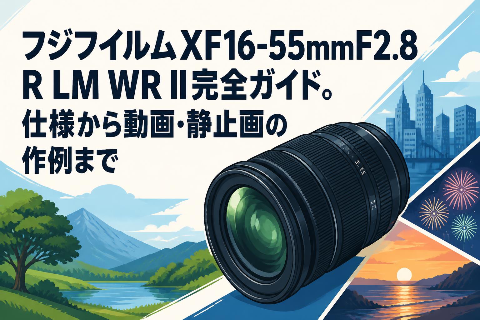 フジフイルムXF16-55mmF2.8 R LM WR II完全ガイド。仕様から動画・静止画の作例まで