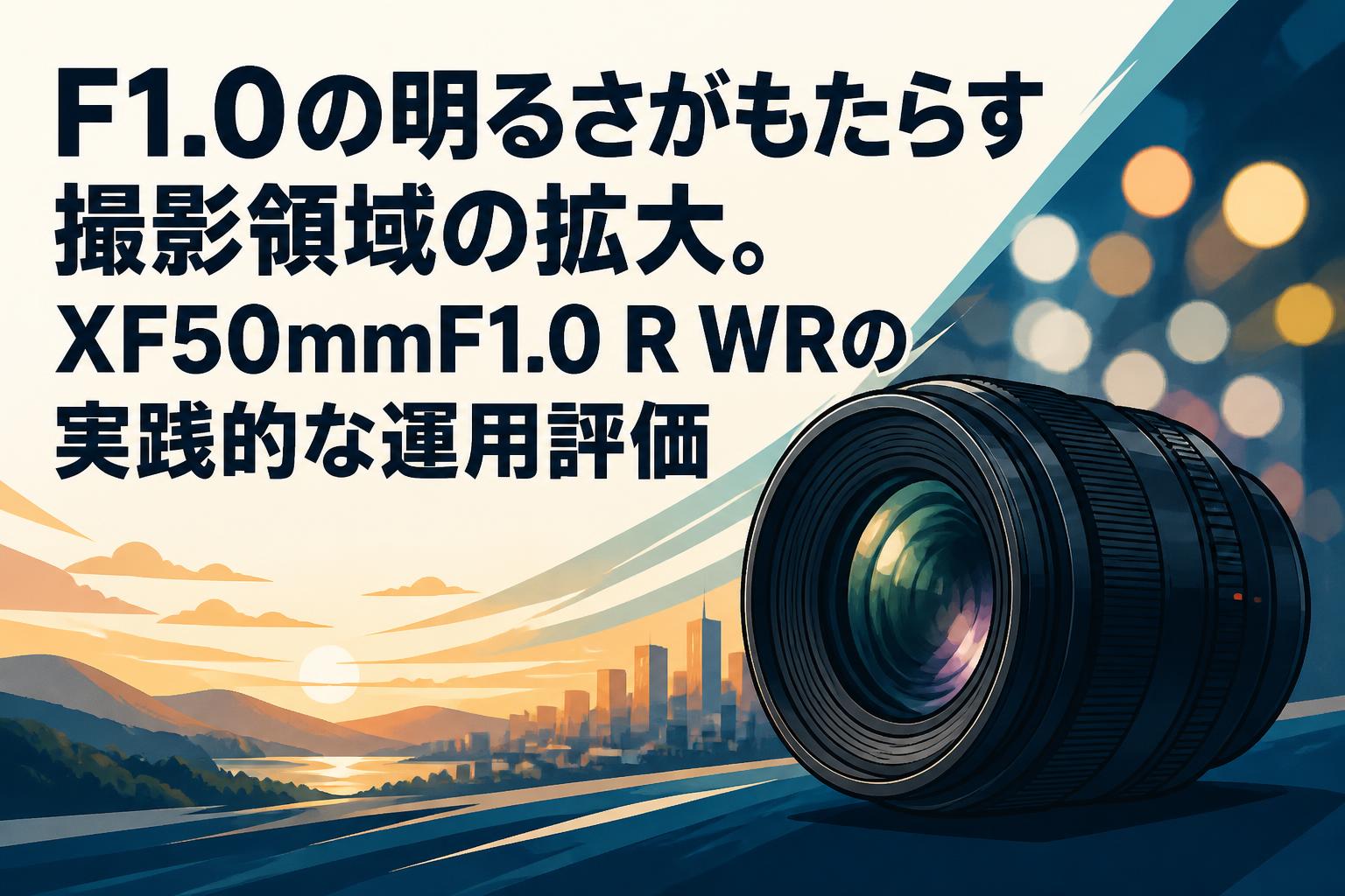 F1.0の明るさがもたらす撮影領域の拡大。XF50mmF1.0 R WRの実践的な運用評価