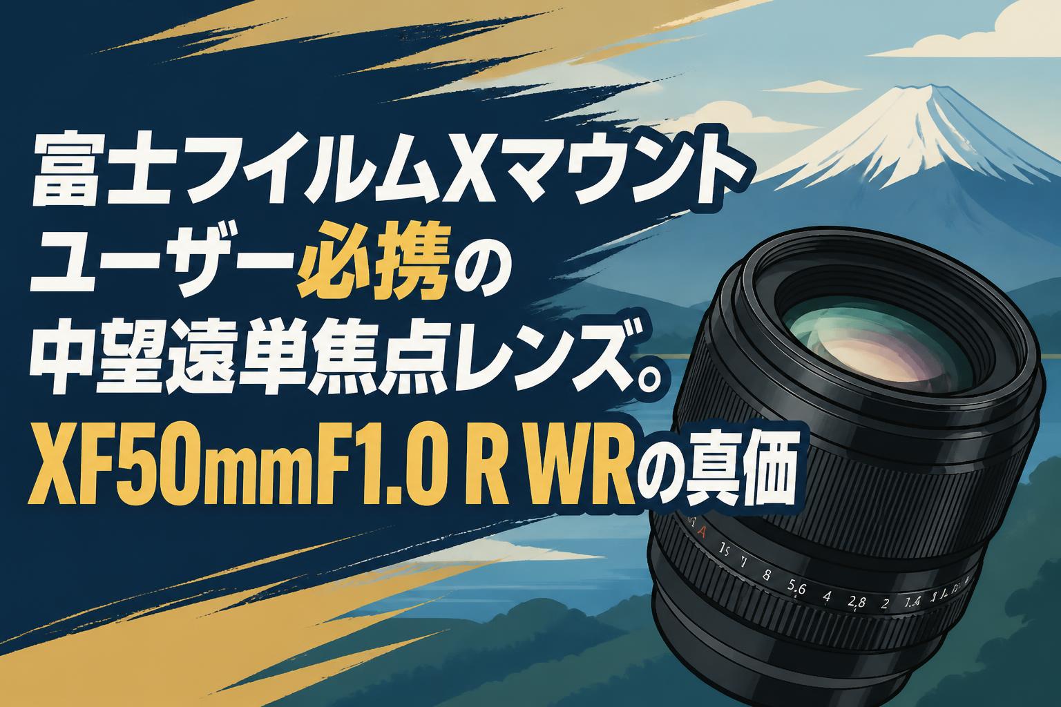 富士フイルムXマウントユーザー必携の中望遠単焦点レンズ。XF50mmF1.0 R WRの真価
