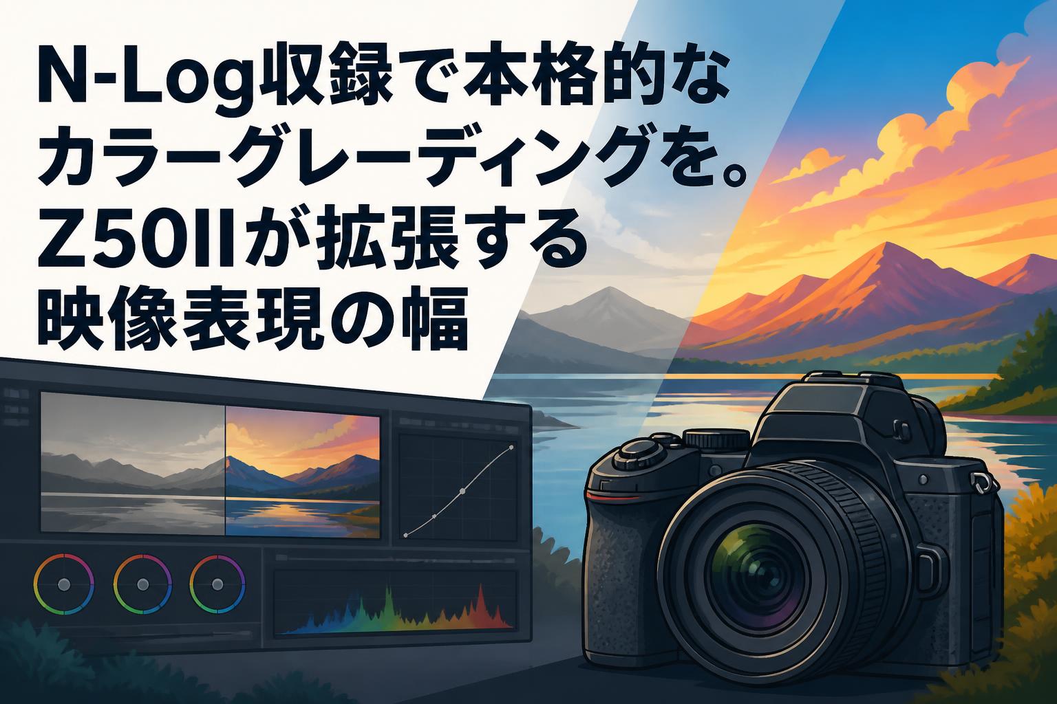 N-Log収録で本格的なカラーグレーディングを。Z50IIが拡張する映像表現の幅