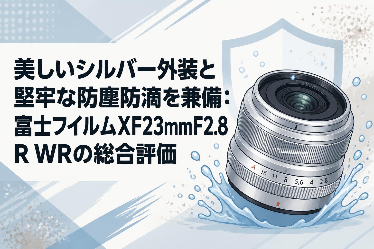 美しいシルバー外装と堅牢な防塵防滴を兼備：富士フイルムXF23mmF2.8 R WRの総合評価