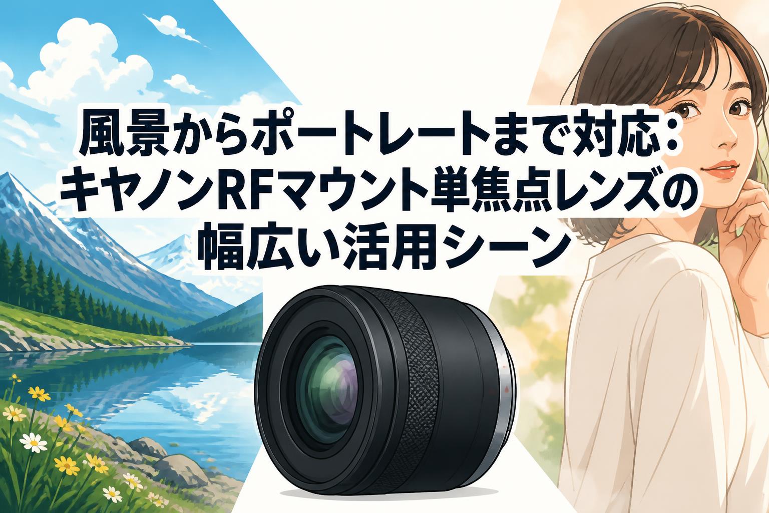 風景からポートレートまで対応：キヤノンRFマウント単焦点レンズの幅広い活用シーン