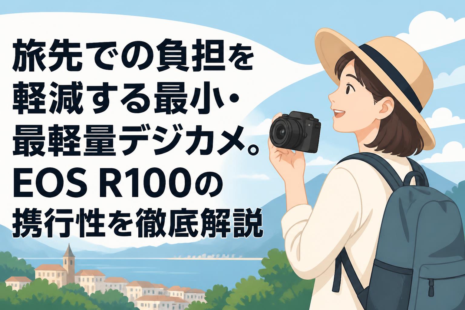 旅先での負担を軽減する最小・最軽量デジカメ。EOS R100の携行性を徹底解説
