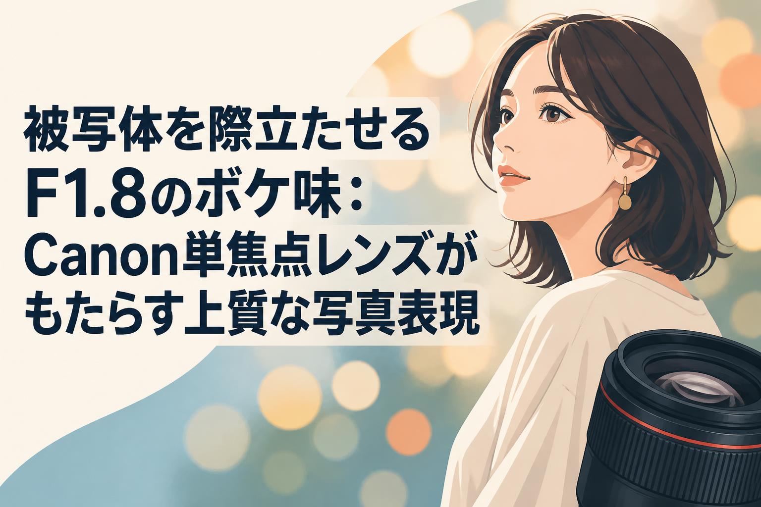 被写体を際立たせるF1.8のボケ味：Canon単焦点レンズがもたらす上質な写真表現