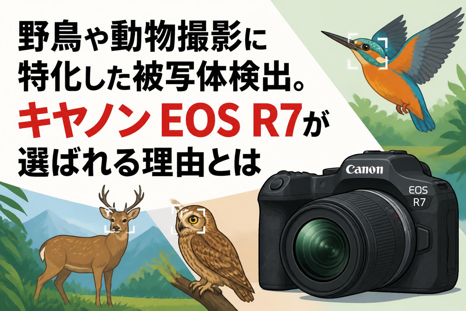 野鳥や動物撮影に特化した被写体検出。キヤノン EOS R7が選ばれる理由とは