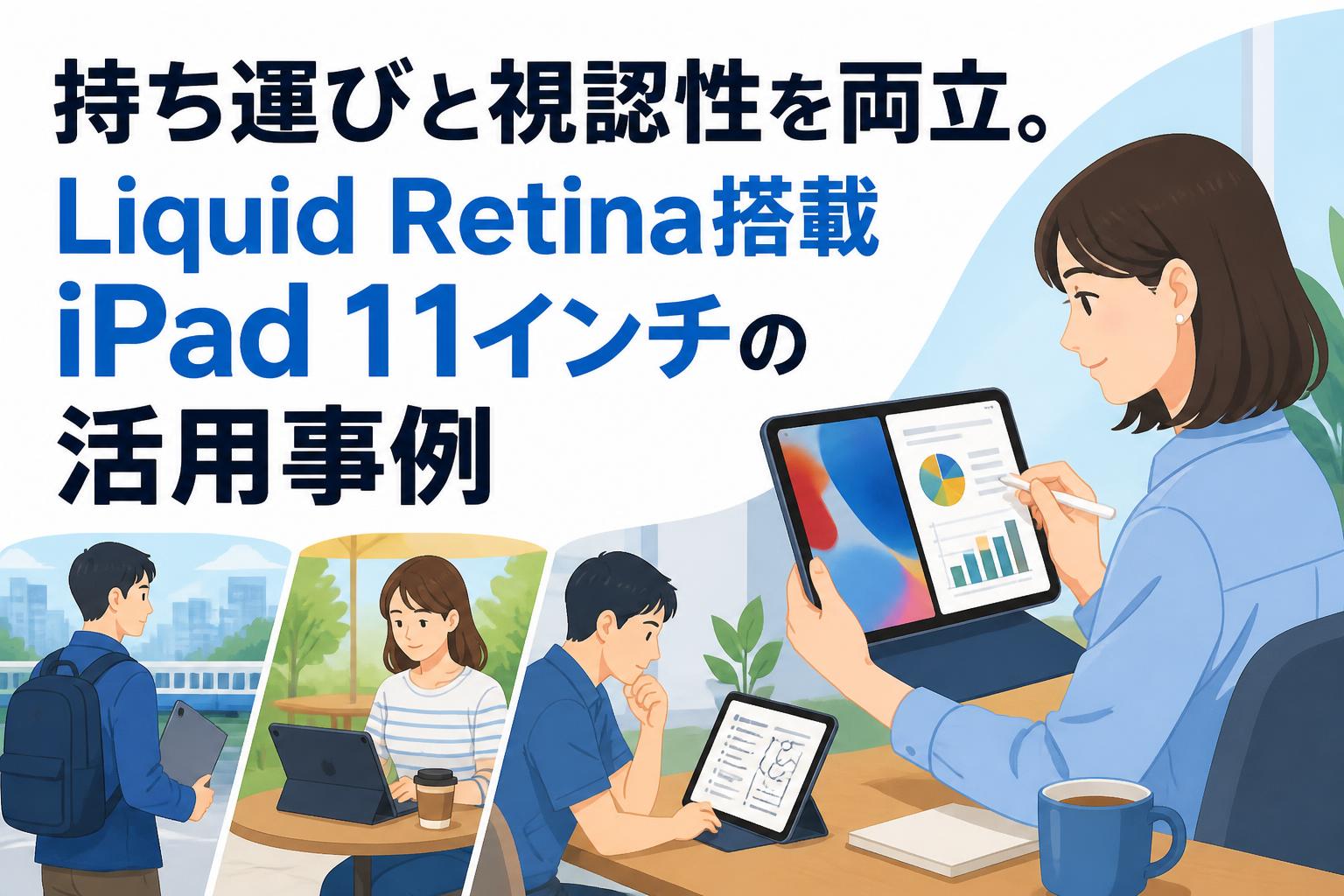 持ち運びと視認性を両立。Liquid Retina搭載iPad 11インチの活用事例