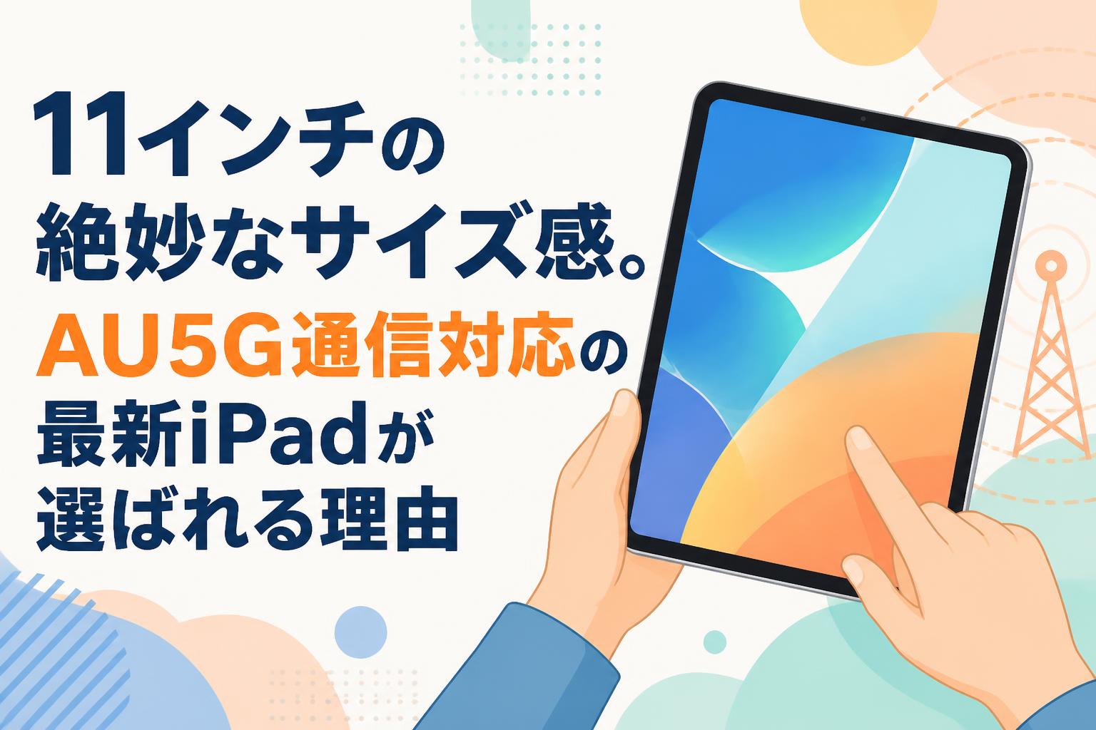 11インチの絶妙なサイズ感。AU5G通信対応の最新iPadが選ばれる理由