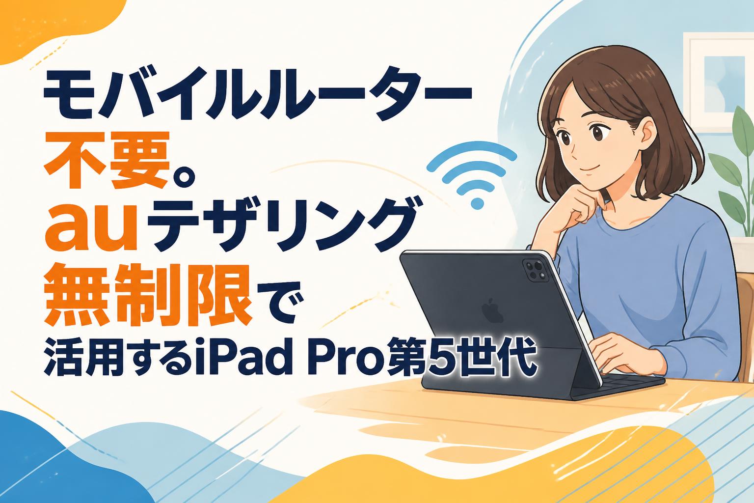 モバイルルーター不要。auテザリング無制限で活用するiPad Pro第5世代