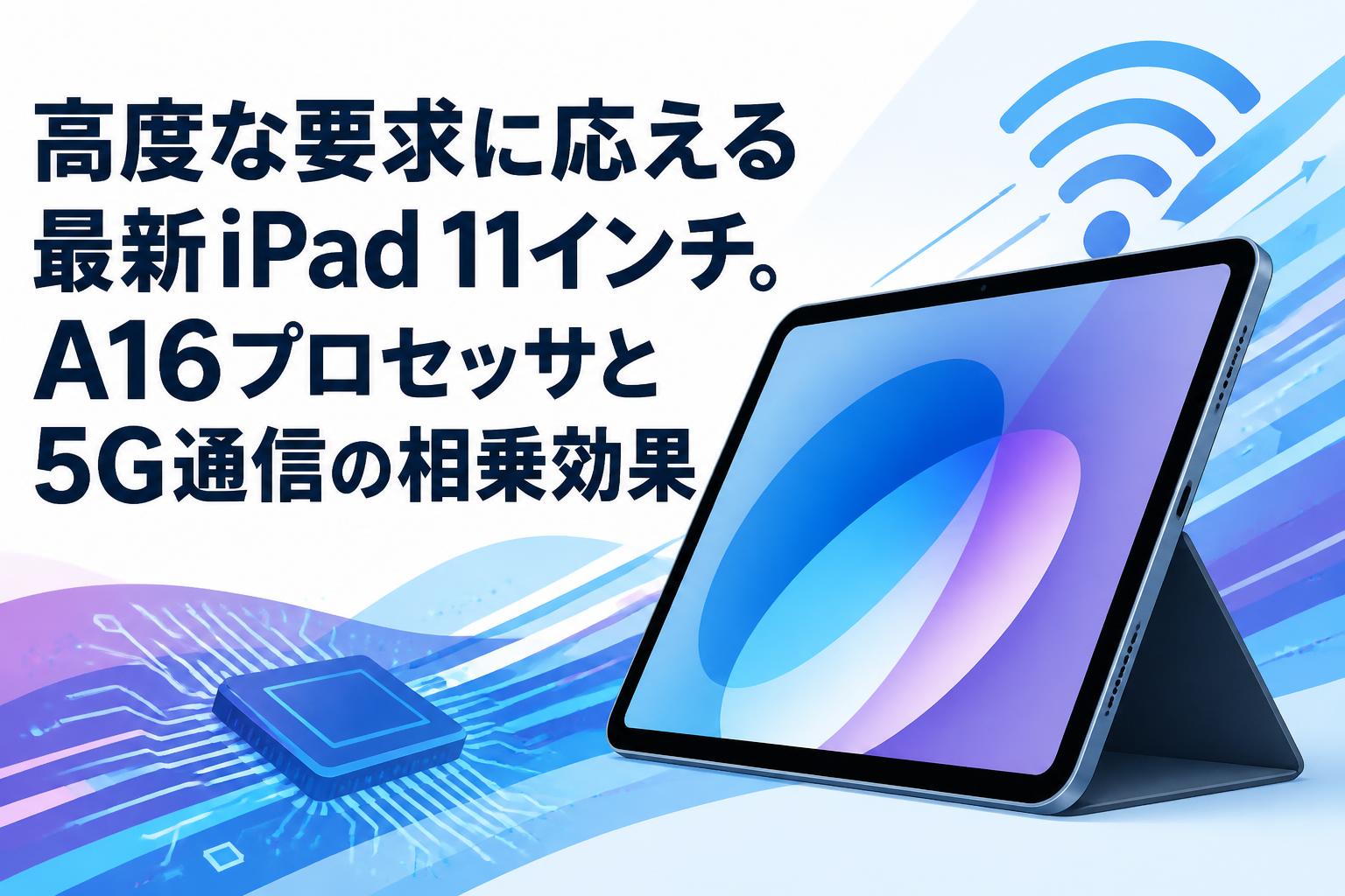 高度な要求に応える最新iPad 11インチ。A16プロセッサと5G通信の相乗効果