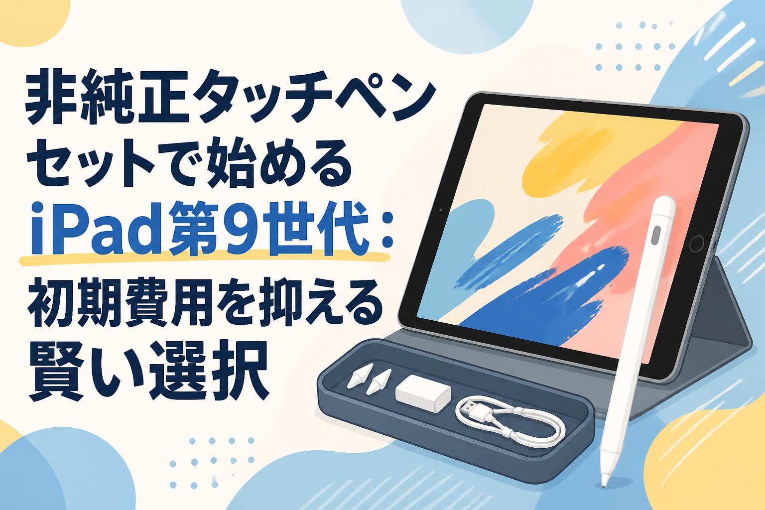 非純正タッチペンセットで始めるiPad第9世代：初期費用を抑える賢い選択