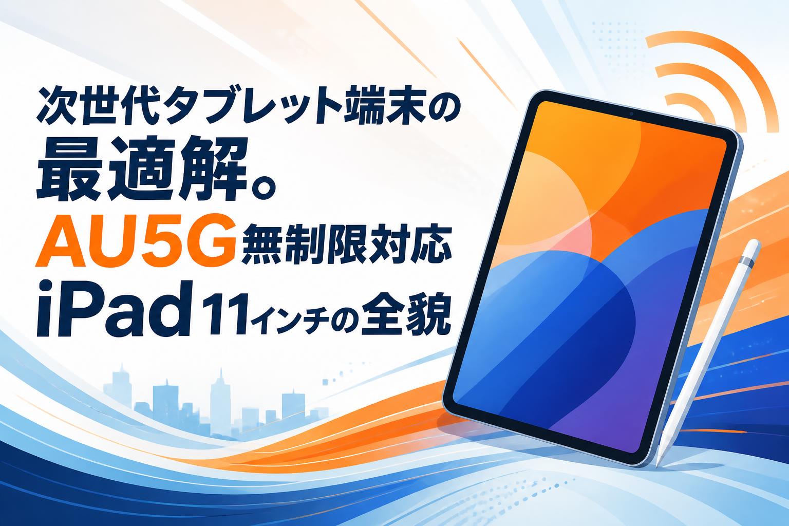 次世代タブレット端末の最適解。AU5G無制限対応iPad 11インチの全貌