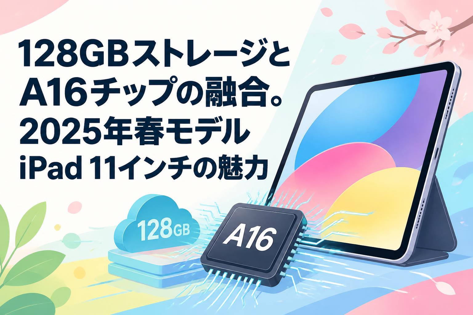 128GBストレージとA16チップの融合。2025年春モデルiPad 11インチの魅力