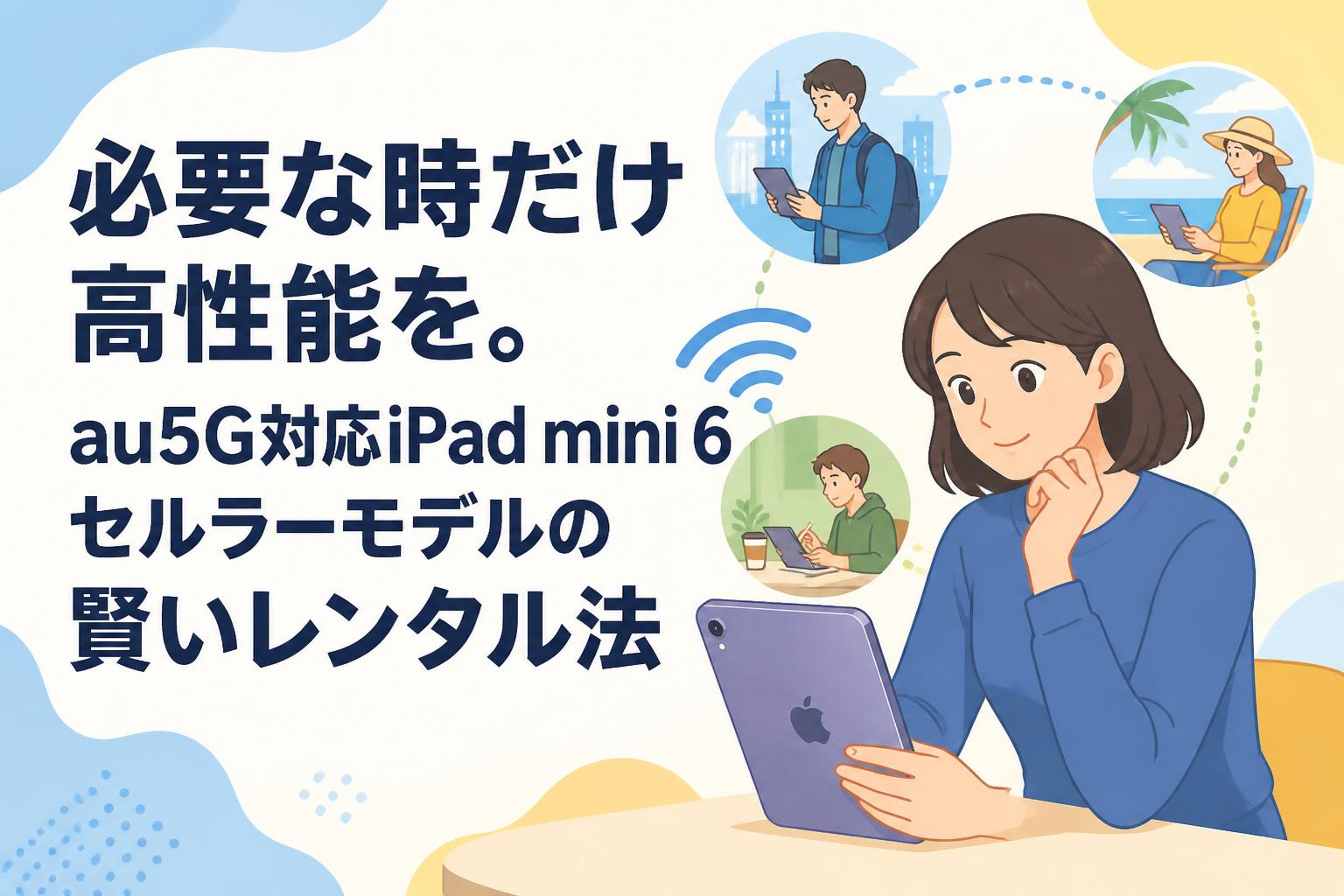 必要な時だけ高性能を。au5G対応iPad mini 6セルラーモデルの賢いレンタル法