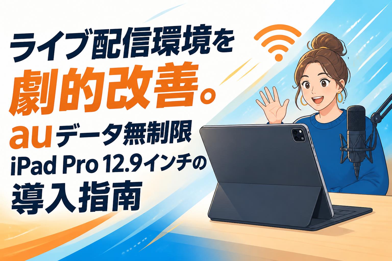 ライブ配信環境を劇的改善。auデータ無制限iPad Pro 12.9インチの導入指南