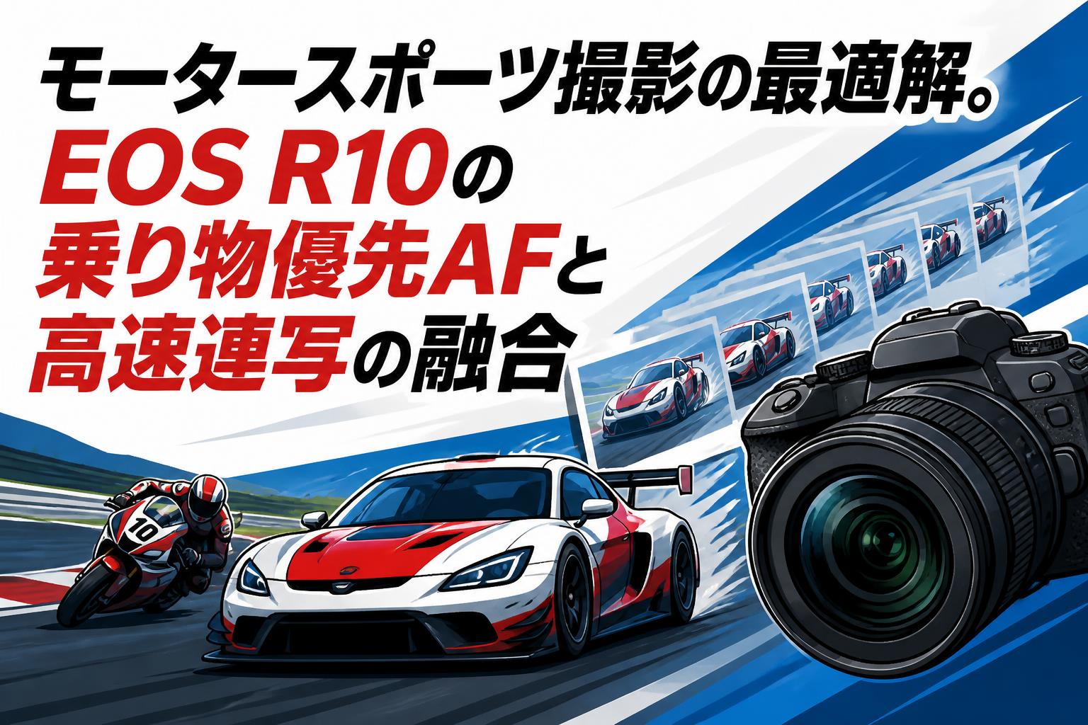 モータースポーツ撮影の最適解。EOS R10の乗り物優先AFと高速連写の融合