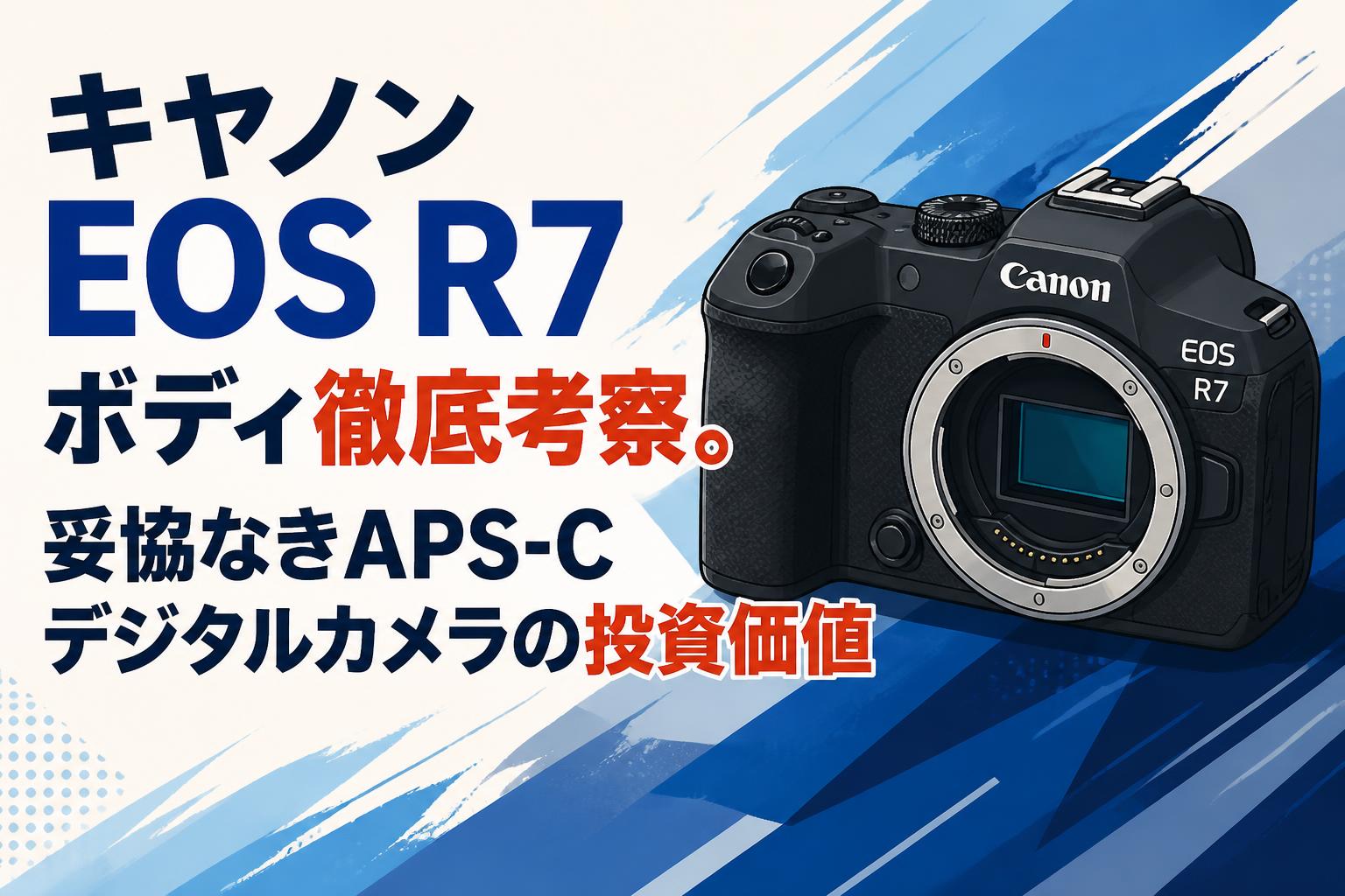 キヤノン EOS R7 ボディ徹底考察。妥協なきAPS-Cデジタルカメラの投資価値