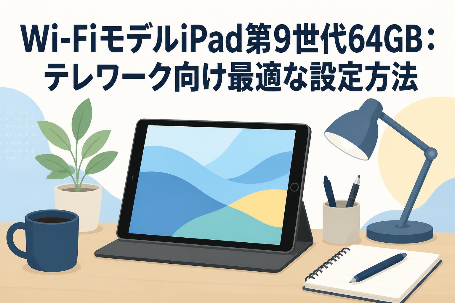 Wi-FiモデルiPad第9世代64GB：テレワーク向け最適な設定方法